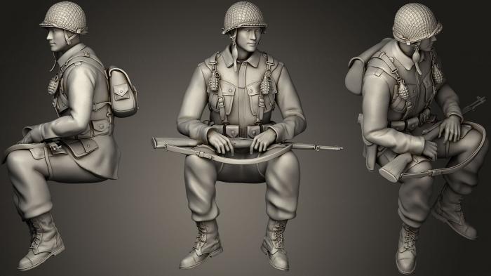 Military figurines (STKW_0243) 3D model for CNC machine